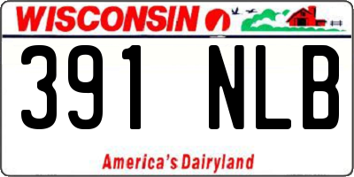 WI license plate 391NLB