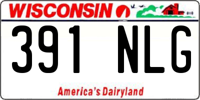WI license plate 391NLG