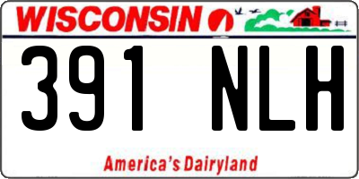 WI license plate 391NLH