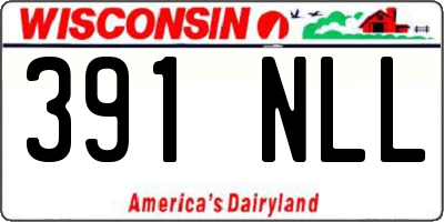 WI license plate 391NLL