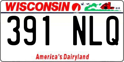 WI license plate 391NLQ