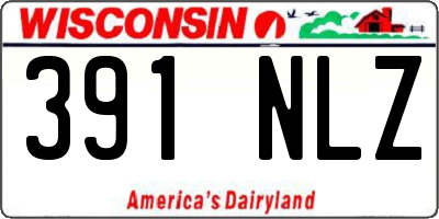 WI license plate 391NLZ