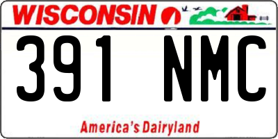 WI license plate 391NMC