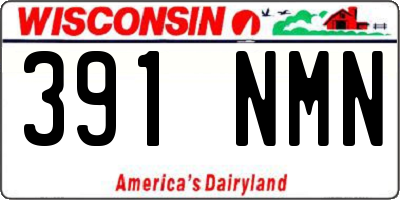 WI license plate 391NMN