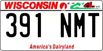 WI license plate 391NMT