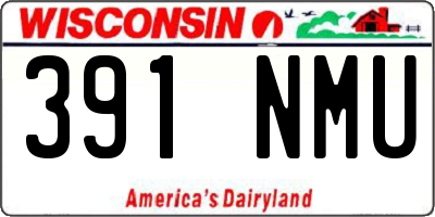 WI license plate 391NMU