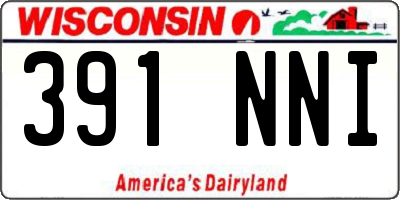 WI license plate 391NNI