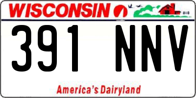 WI license plate 391NNV