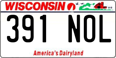 WI license plate 391NOL
