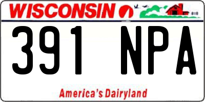 WI license plate 391NPA