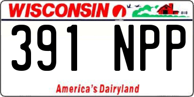 WI license plate 391NPP