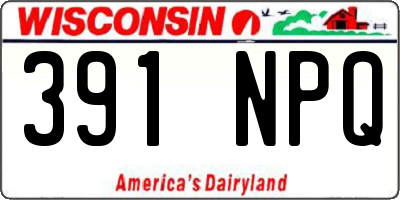 WI license plate 391NPQ