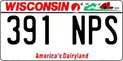 WI license plate 391NPS