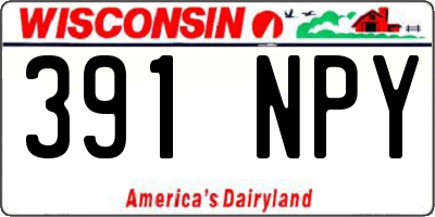 WI license plate 391NPY