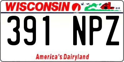 WI license plate 391NPZ