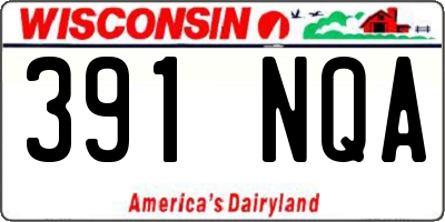 WI license plate 391NQA
