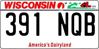 WI license plate 391NQB