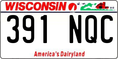 WI license plate 391NQC