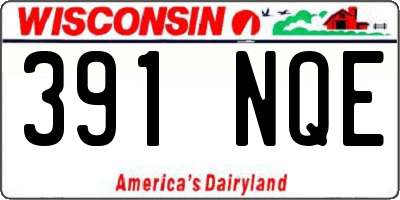 WI license plate 391NQE