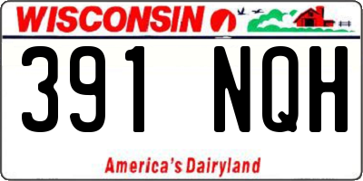 WI license plate 391NQH