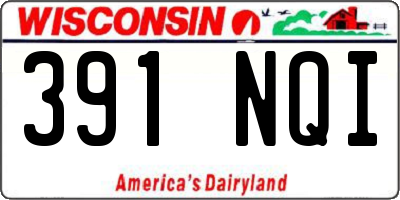 WI license plate 391NQI