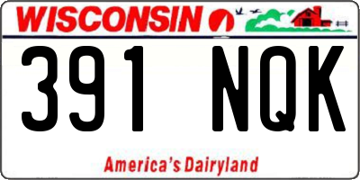 WI license plate 391NQK