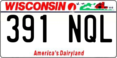 WI license plate 391NQL