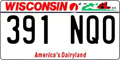 WI license plate 391NQO