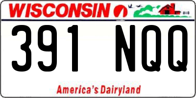 WI license plate 391NQQ