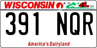 WI license plate 391NQR