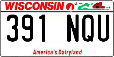 WI license plate 391NQU