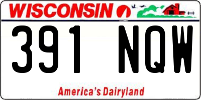 WI license plate 391NQW