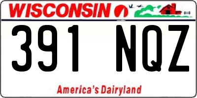 WI license plate 391NQZ