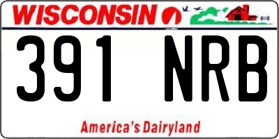 WI license plate 391NRB