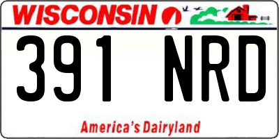 WI license plate 391NRD