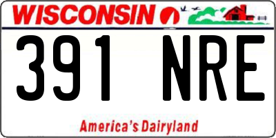 WI license plate 391NRE