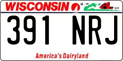 WI license plate 391NRJ