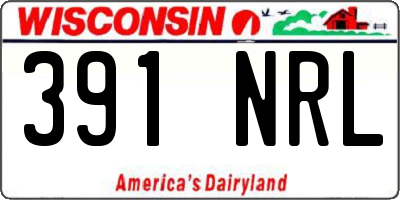 WI license plate 391NRL