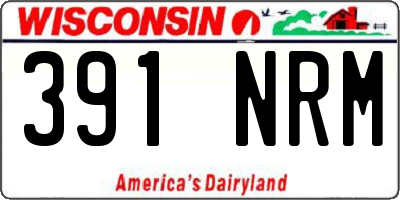 WI license plate 391NRM