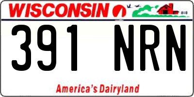 WI license plate 391NRN