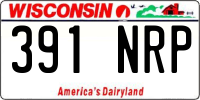 WI license plate 391NRP