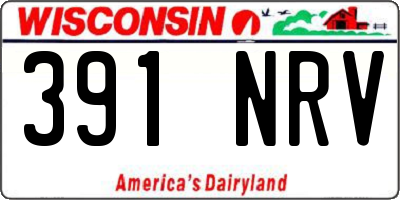 WI license plate 391NRV