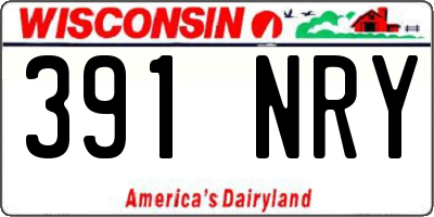 WI license plate 391NRY