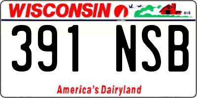WI license plate 391NSB