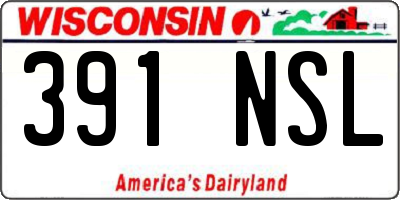 WI license plate 391NSL