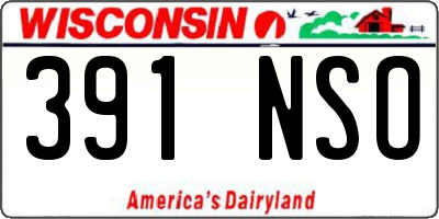 WI license plate 391NSO
