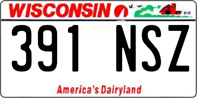 WI license plate 391NSZ
