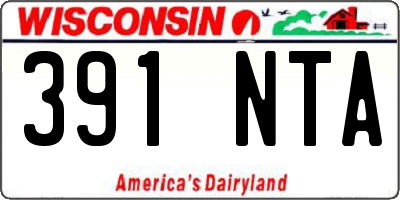 WI license plate 391NTA