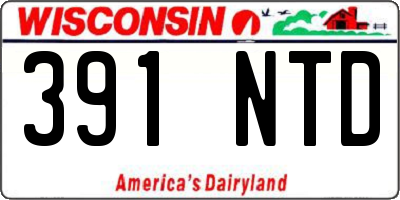 WI license plate 391NTD