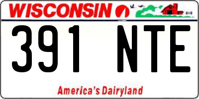WI license plate 391NTE